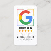 Carte De Visite Appuyez pour examiner le code QR de l'avis Google (Devant)