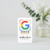 Carte De Visite Appuyez pour examiner le code QR de l'avis Google (Debout devant)