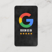 Carte De Visite Appuyez pour examiner le code QR de l'avis Google (Devant)