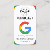 Carte De Visite Appuyez pour examiner le code QR de l'avis Google (Devant)