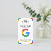 Carte De Visite Appuyez pour examiner le code QR de l'avis Google (Debout devant)