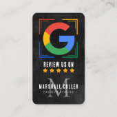Carte De Visite Appuyez pour examiner le code QR de l'avis Google (Devant)