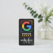 Carte De Visite Appuyez pour examiner le code QR de l'avis Google (Debout devant)
