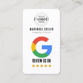 Carte De Visite Appuyez pour examiner le code QR de l'avis Google (Devant)
