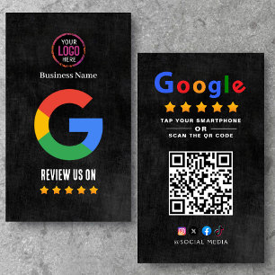 Carte De Visite Appuyez pour examiner le code QR de l'avis Google