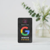 Carte De Visite Appuyez pour examiner le code QR de l'avis Google (Debout devant)