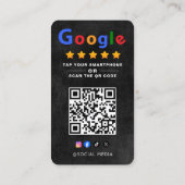Carte De Visite Appuyez pour examiner le code QR de l'avis Google (Dos)