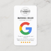 Carte De Visite Appuyez pour examiner le code QR de l'avis Google (Devant)