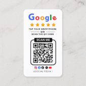 Carte De Visite Appuyez pour examiner le code QR de l'avis Google (Dos)
