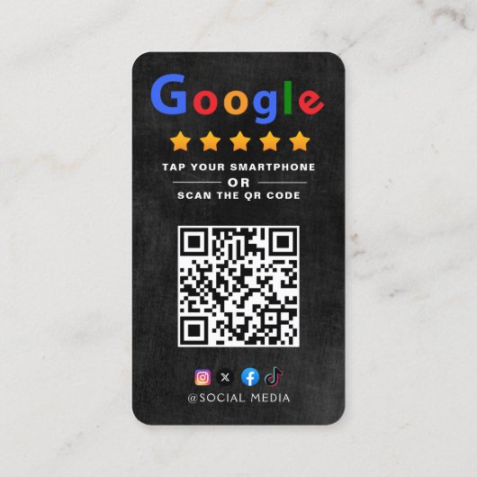 Carte De Visite Appuyez sur pour consulter Google Revoir le code Q (Dos)