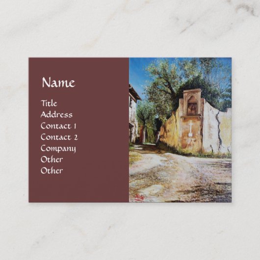 Carte De Visite APRÈS-MIDI À RIMAGGIO / Vue Toscane (Devant)