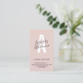 Carte De Visite Après-vente des extensions de cils Rose Bébé (Debout devant)