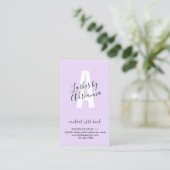 Carte De Visite Après-vente des extensions de cils violet doux lil (Debout devant)