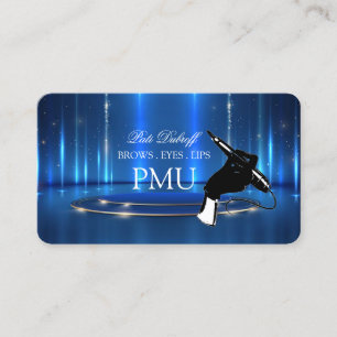 Carte De Visite Après-vente Soin des sourcils Bleu PMU Microbladin