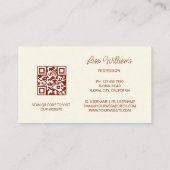 Carte De Visite Apricot Rose Luxe (Dos)