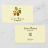 Carte De Visite Apricots orange vintage (Devant / Derrière)