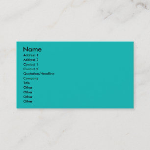 Carte De Visite Aqua