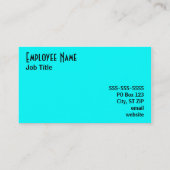 Carte de visite Aqua (Dos)