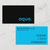 Carte De Visite aqua. (Devant / Derrière)