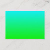 Carte de visite Aqua à vert (Dos)