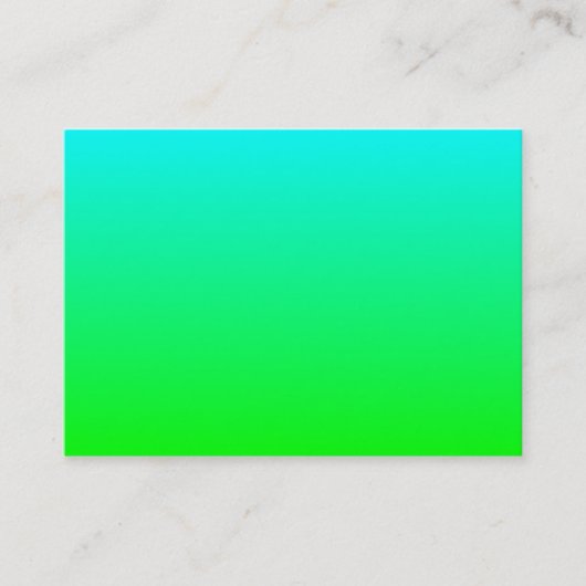 Carte de visite Aqua à vert (Devant)