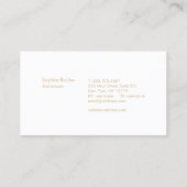 Carte De Visite Aqua bleu clair simple professionnel (Dos)