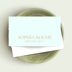 Carte De Visite Aqua bleu clair simple professionnel