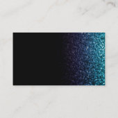Carte De Visite Aqua bleu Ombre faux parties scintillant scintilla (Dos)