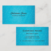 Carte De Visite Aqua Bling (Devant / Derrière)