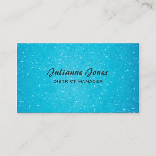 Carte De Visite Aqua Bling (Devant)