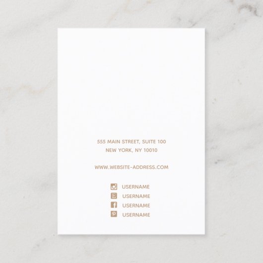 Carte De Visite Aqua Blue Aquarelle or Script Écran d'oreille (Dos)