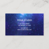 Carte De Visite Aqua Blue Galactic Center Yoga Instructeur (Dos)