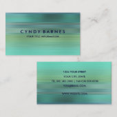 Carte de visite Aqua Blue Green Grille (Devant / Derrière)