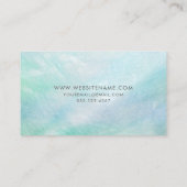 Carte De Visite Aqua Blue Mère de Pearl Plutôt (Dos)