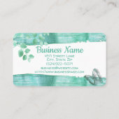 Carte De Visite Aqua Blue Métal Brossé (Dos)