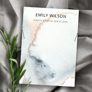 CARTE DE VISITE AQUA BLUE OR WATERCOLOR VAGUES COULEUR ÉCRAN