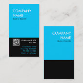 Carte De Visite aqua bold concevoir votre propre code QR (Devant / Derrière)