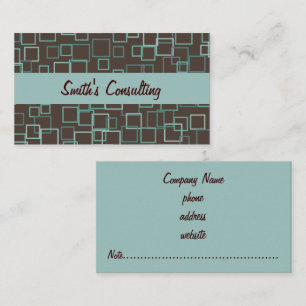 Carte de visite Aqua Brown professionnel