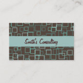 Carte de visite Aqua Brown professionnel (Devant)