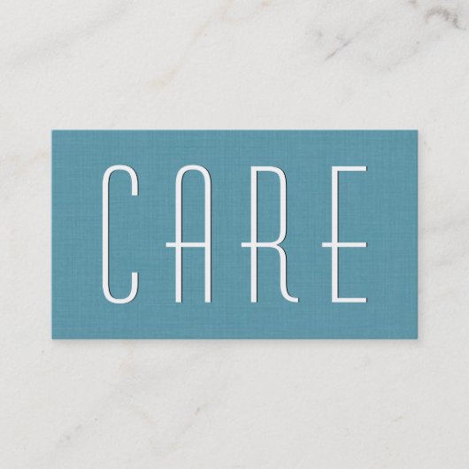 Carte De Visite Aqua CAREGIVER Style simple V41 (Devant)