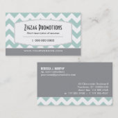 Carte De Visite Aqua Chevron (Devant / Derrière)
