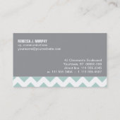 Carte De Visite Aqua Chevron (Dos)