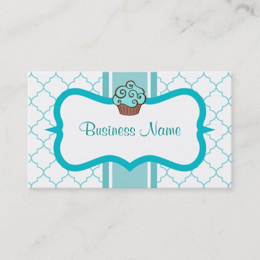 Carte de visite Aqua Cupcake (Devant)