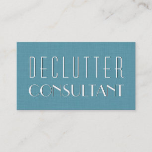 Carte De Visite Aqua DECLUTTER CONSULTANT Style simple V08