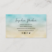 Carte De Visite Aqua et Gold Ombre Foil (Dos)