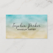 Carte De Visite Aqua et Gold Ombre Foil (Devant)