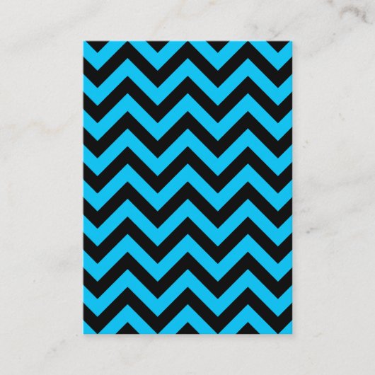 Carte De Visite Aqua et noir en zig zag (Devant)