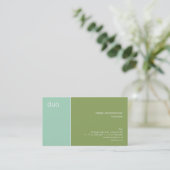 Carte De Visite Aqua et vert de duo (Debout devant)