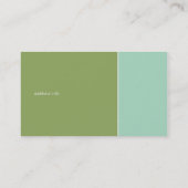 Carte De Visite Aqua et vert de duo (Dos)