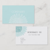 Carte De Visite AQUA flower (Devant / Derrière)